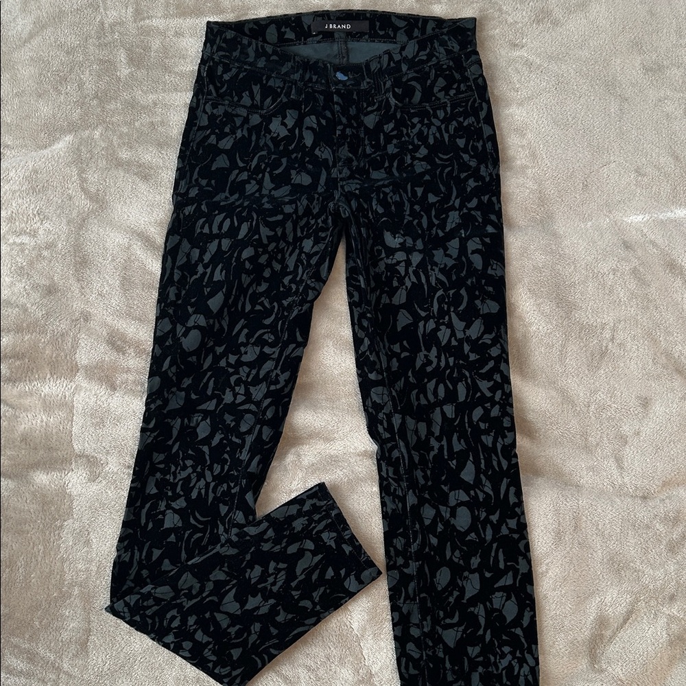J Brand Velour Patterned Pants